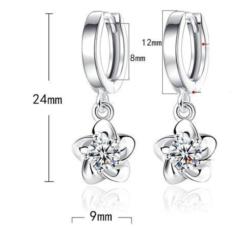 Trendy Plum Blossom Stud Earrings