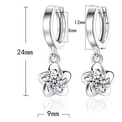 Trendy Plum Blossom Stud Earrings