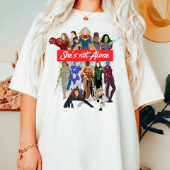 She Is Not Alone Avengers Family T-shirt
