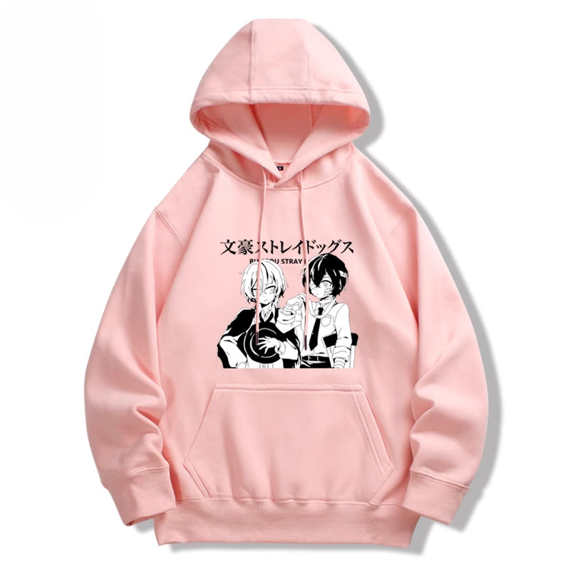 Unisex Dazai Anime Printed Pullover Hoodie