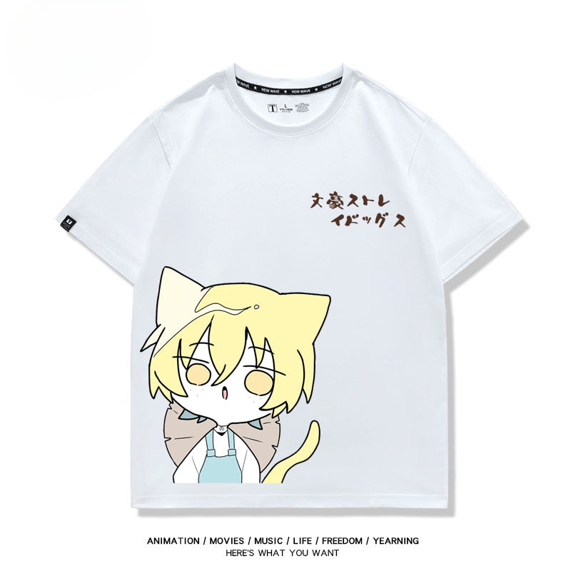 Unisex Anime Graphic Cotton Loose T-Shirt
