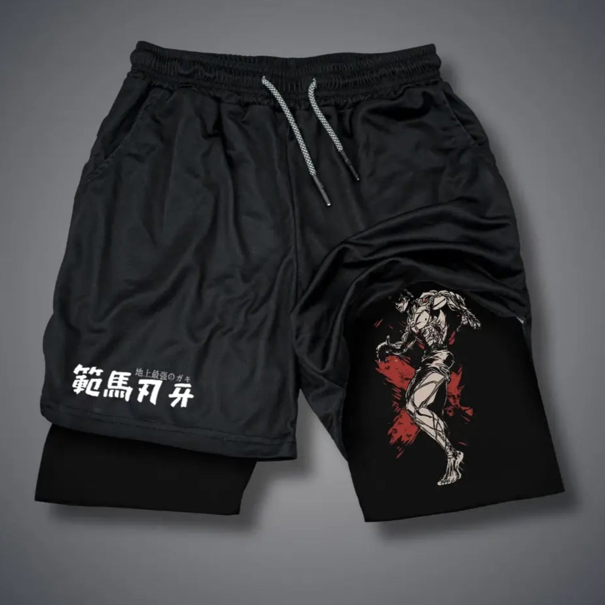 Men's Baki Hanma Printed Fitness Shorts