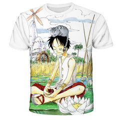 Casual Anime Digital Print Short-sleeved T-shirt