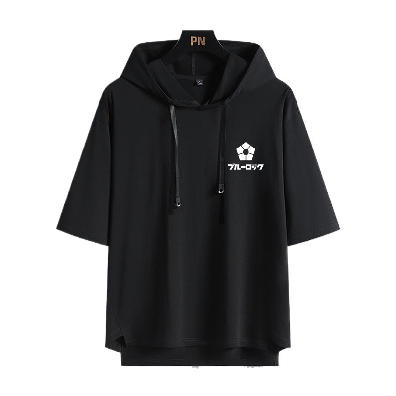 Nagi Anime Hooded Short Sleeve T-Shirt