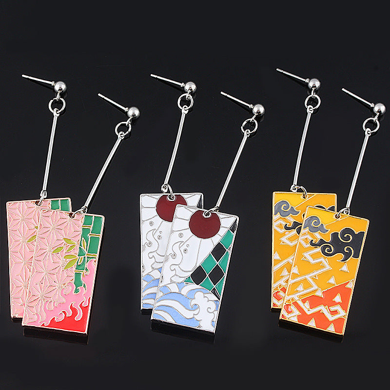 Chic Anime Tanjiro Cosplay Earrings