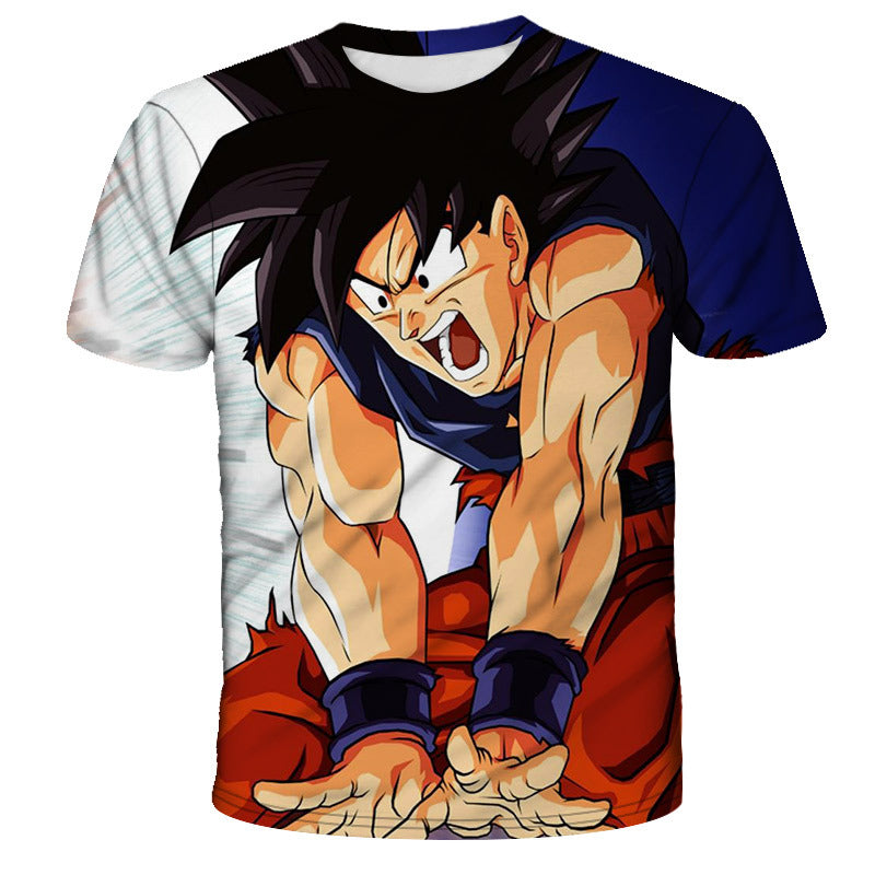 Men's Goku Digital Print Loose Casual T-shirt