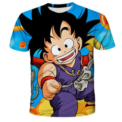 Men's Goku Digital Print Loose Casual T-shirt