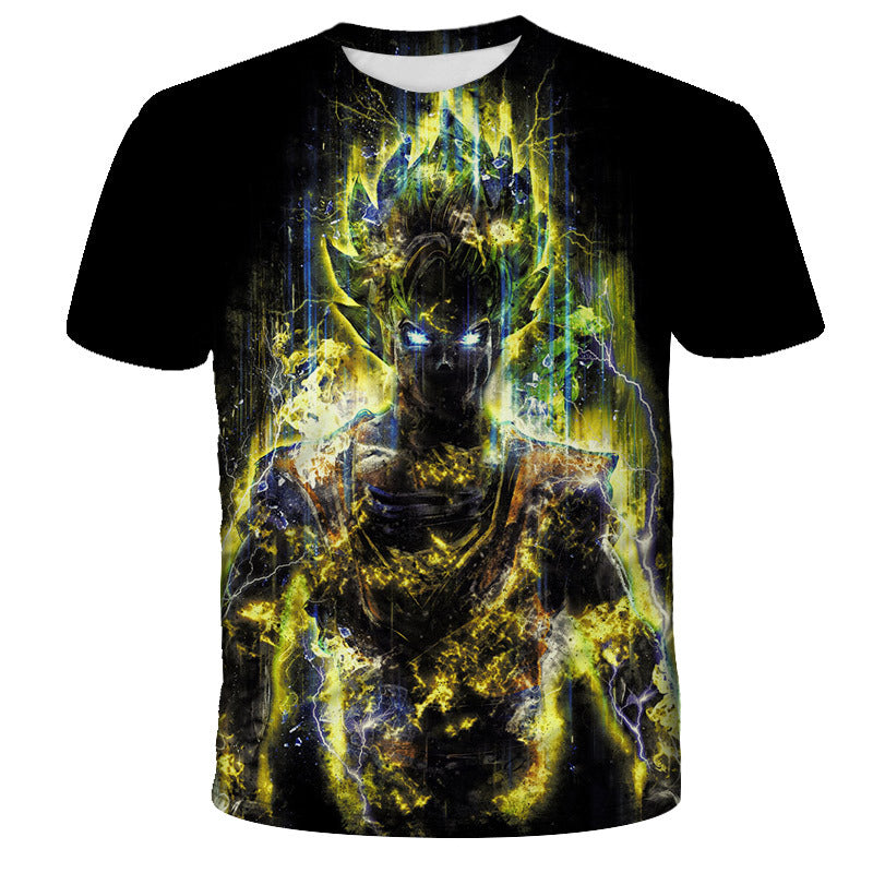 Men's Goku Digital Print Loose Casual T-shirt