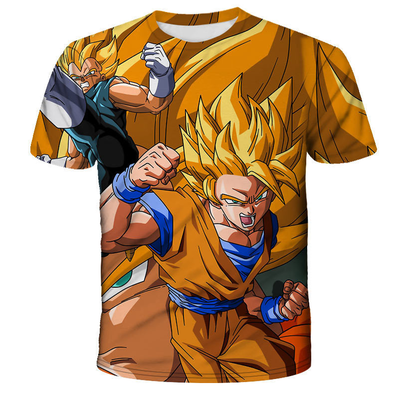 Men's Goku Digital Print Loose Casual T-shirt