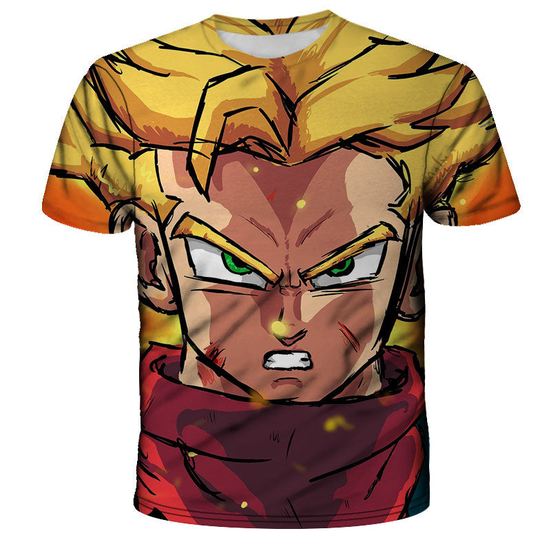 Casual Anime Digital Print Short-sleeved T-shirt