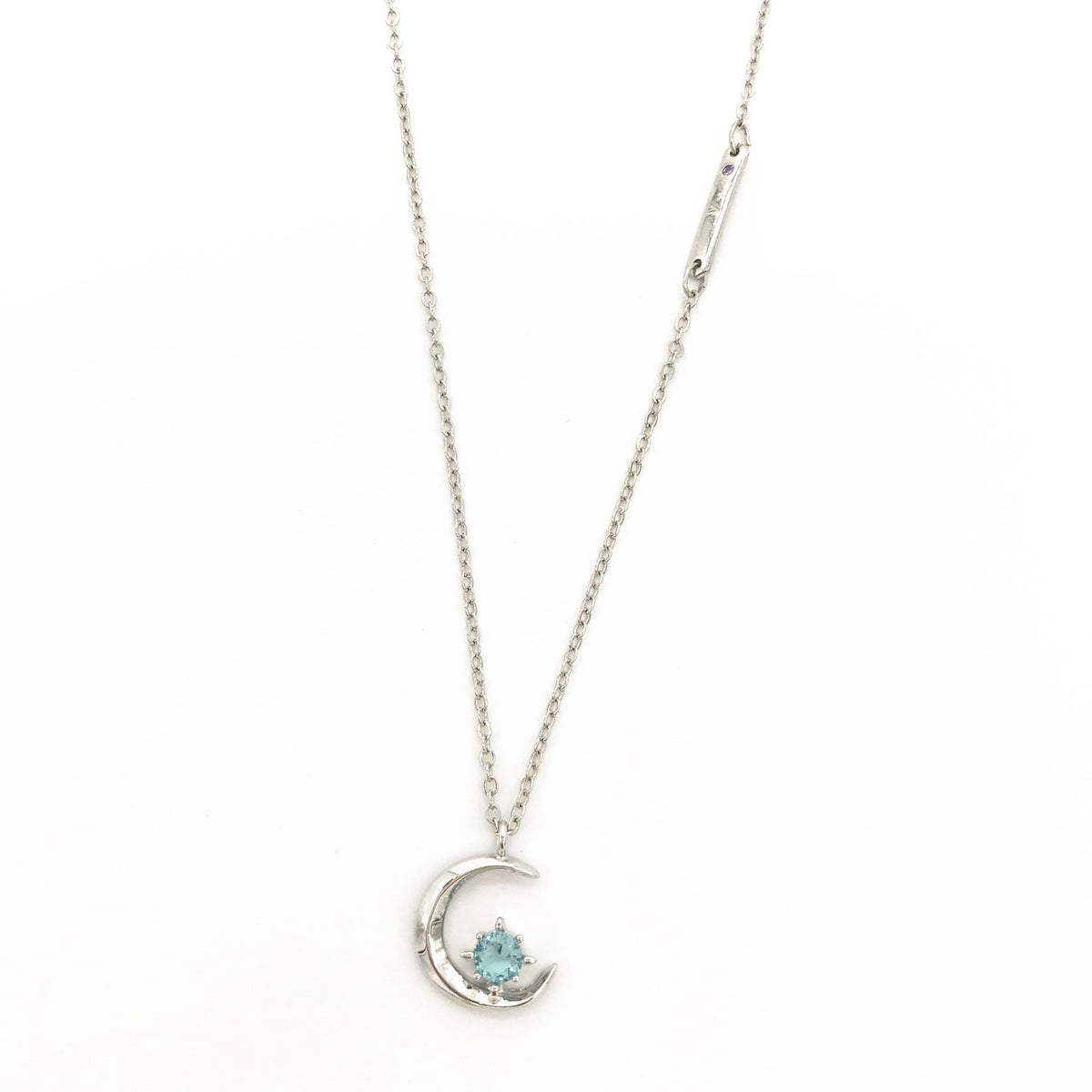 KPOP STONE CHARM Moon Pendant Necklace