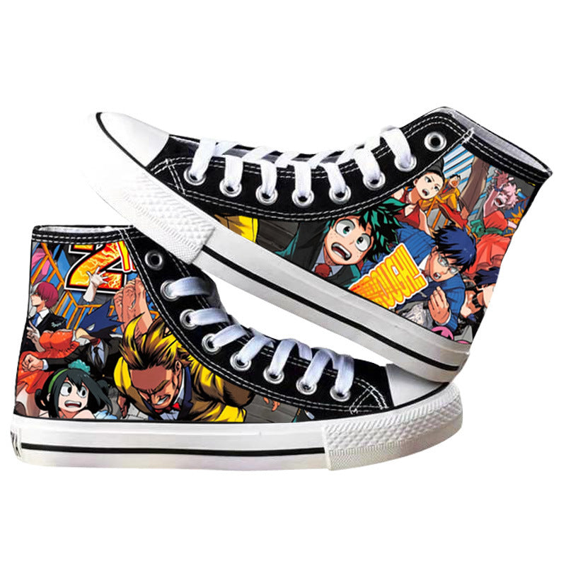 Trendy Anime Printed Canvas Shoes