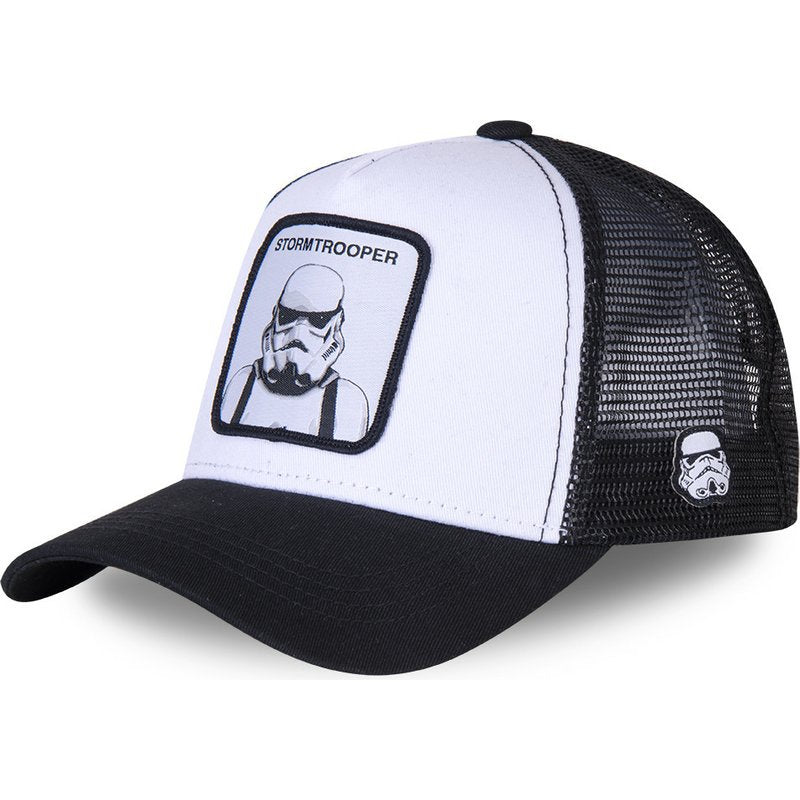 Cool Comic Embroidered Net Cap