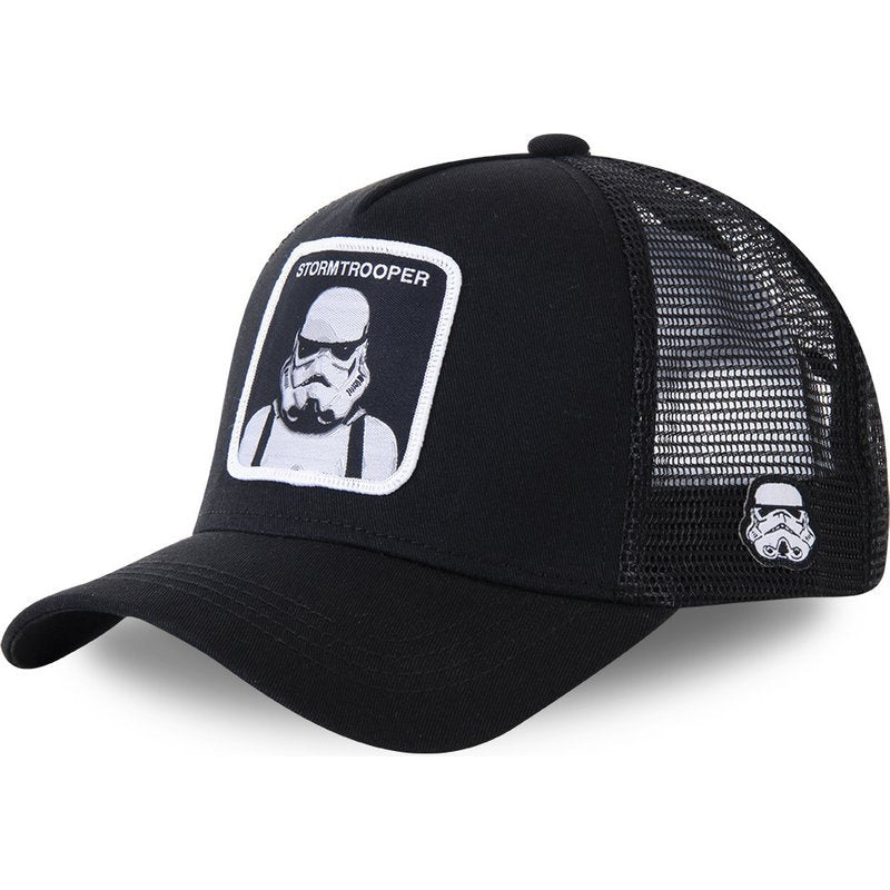 Cool Comic Embroidered Net Cap