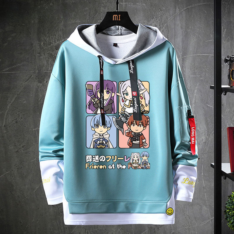 Unisex Anime Graphic Print Loose Hoodie