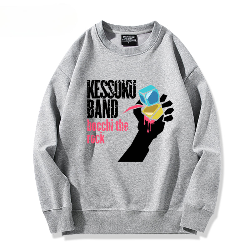 Cool Anime Letter Crew Neck Sweatshirt