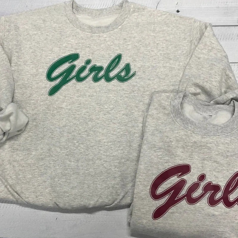 Friends 90s TV Show Monica and Rachel Girls Red Letter Sweatshirt