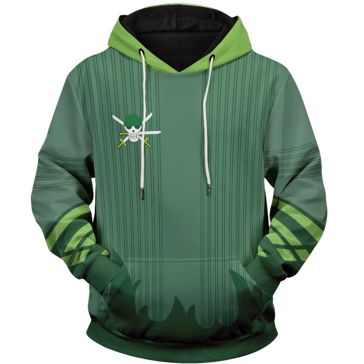 Unisex Zoro 3d Print Cosplay Pullover Hoodie