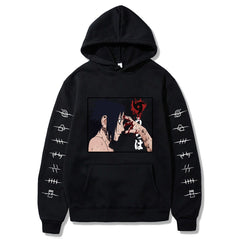 Unisex Sasuke Print Long-sleeved Casual Hoodie