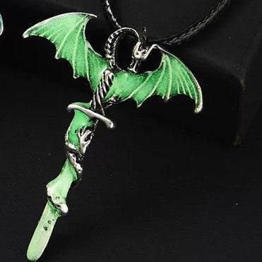 Trendy Sword Dragon Luminous Necklace