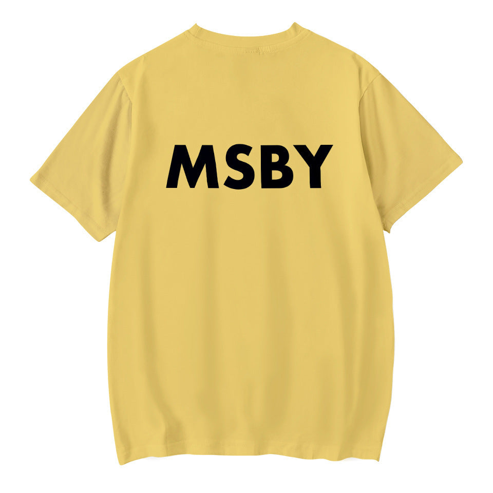 Unisex MSBY Digital Printed Casual Short Sleeved T-shirt