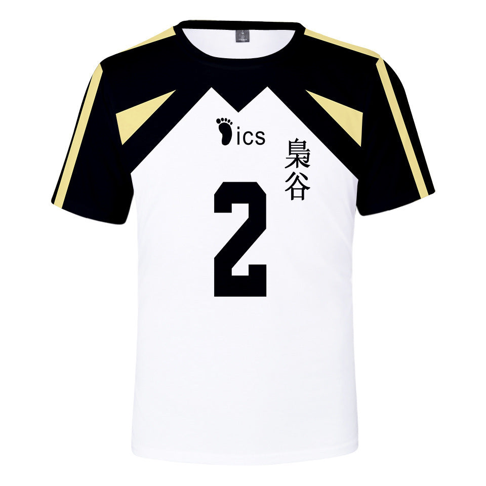 Unisex Volleyball Digital Print Short Sleeved Cosplay T-shirt