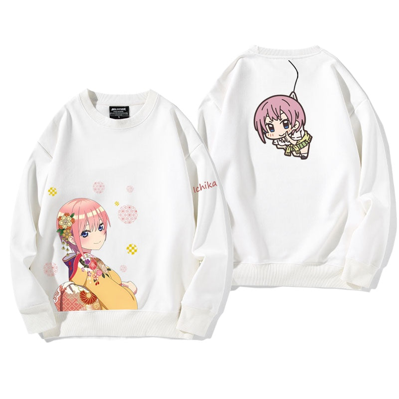 Nakano Anime Round Neck Loose Sweatshirt