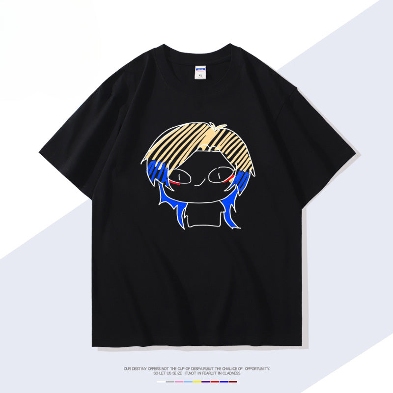 Men's Anime Short-sleeved Cotton T-shirt