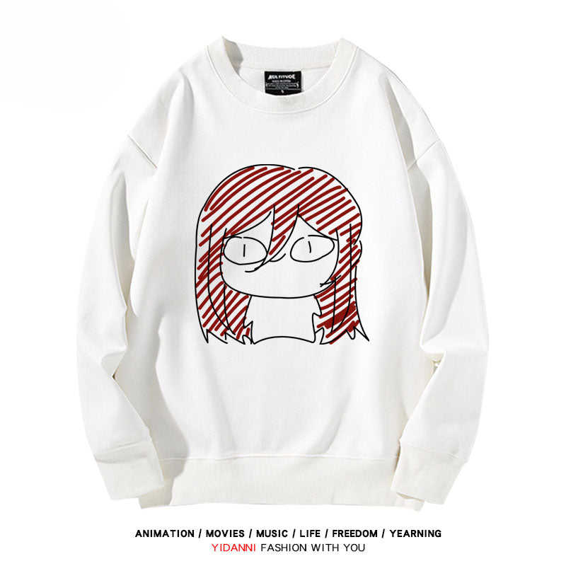 Anime Graffiti Crew Neck Sweatshirt