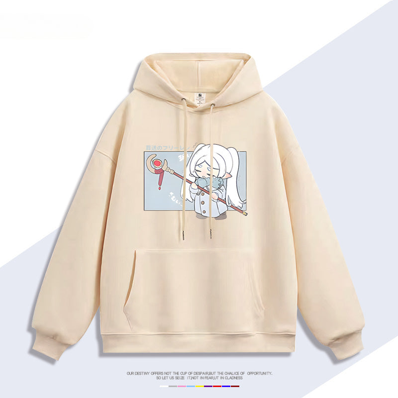 Unisex Anime Graphic Print Loose Hoodie