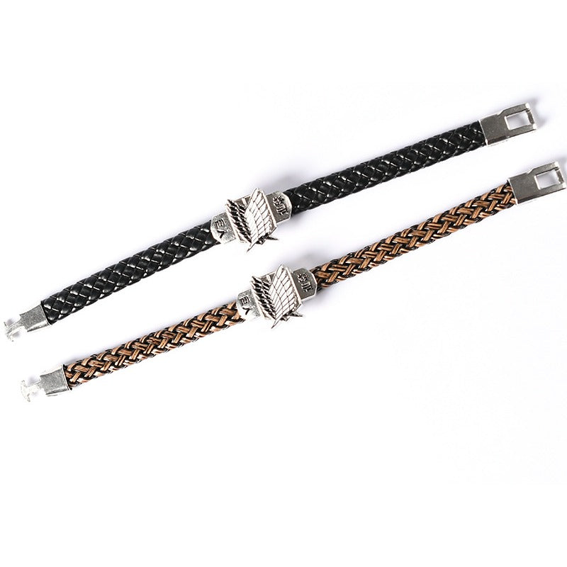 Retro Anime Woven Leather Bracelet