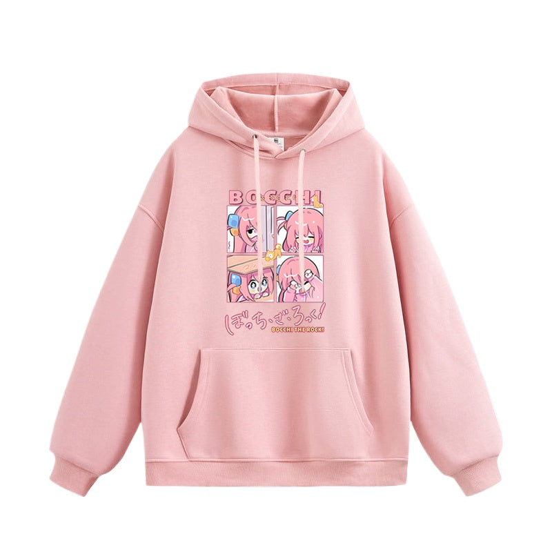 Casual Anime Hitori Printed Hoodie