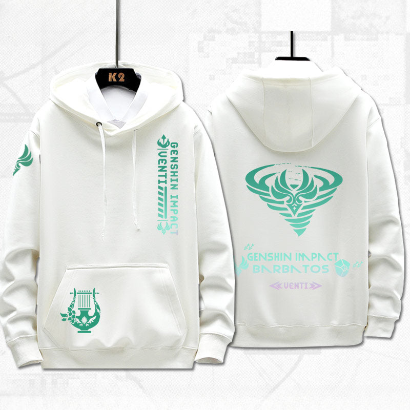 Unisex Game Venti Printed Loose Hoodie