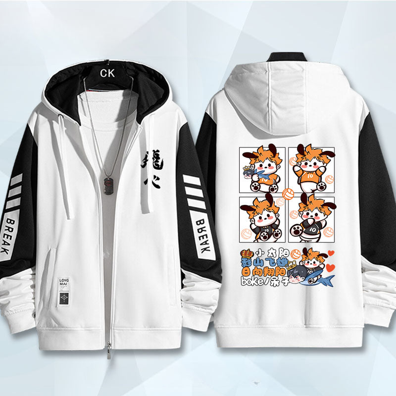 Unisex Anime Long-sleeved Zipper Coat