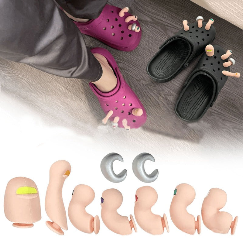 Funny Simulated Feet Toes Crocs Decoration