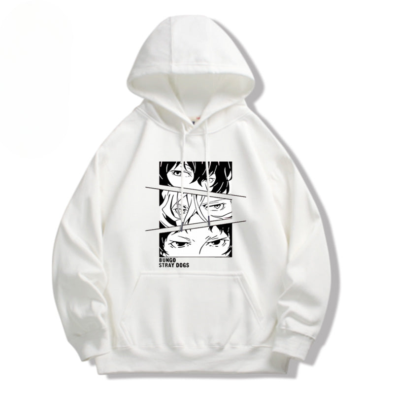 Trendy Anime Dazai Graphic Pullover Hoodie