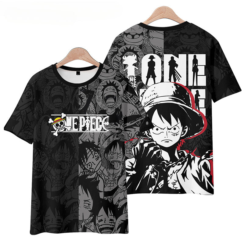 Unisex Anime Digital Printed Casual Short-sleeved T-shirt