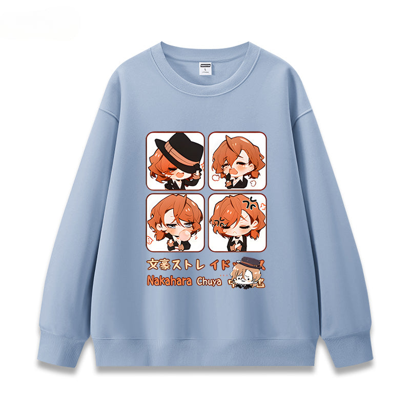 Unisex Anime Crew Neck Cotton Sweatshirt