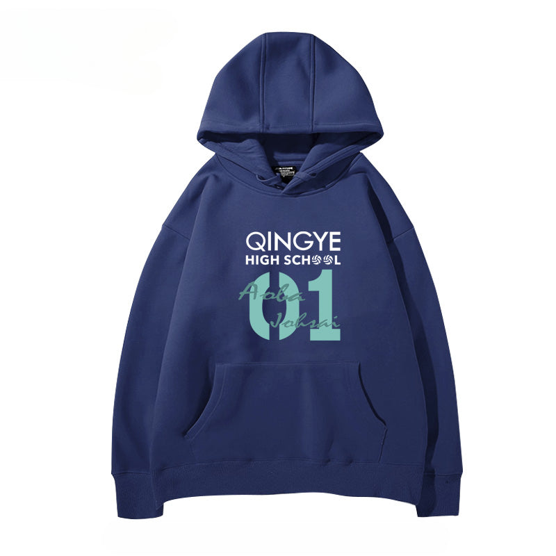 Unisex Anime Letter Cos Loose Hoodie