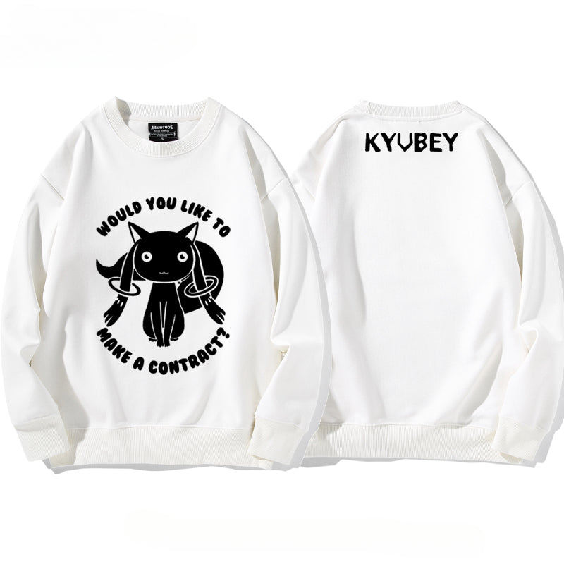 Casual Cute Girls Crew Neck Sweatshirt