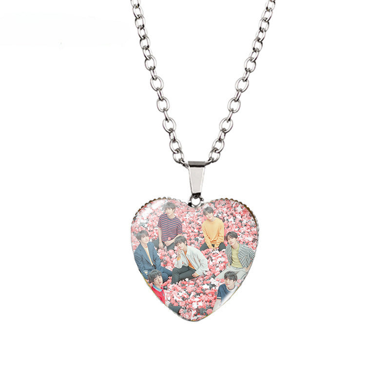 BTS Heart-shaped Necklace