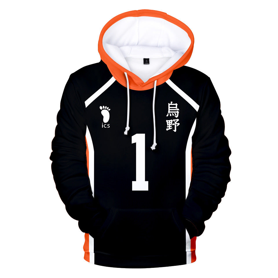 Unisex Hinata Shoyo 3D Printed Cosplay Hoodie