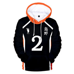 Unisex Hinata Shoyo 3D Printed Cosplay Hoodie