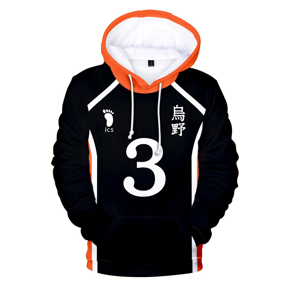 Unisex Hinata Shoyo 3D Printed Cosplay Hoodie