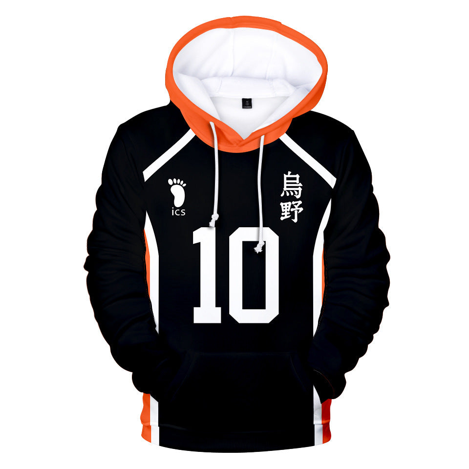 Unisex Hinata Shoyo 3D Printed Cosplay Hoodie