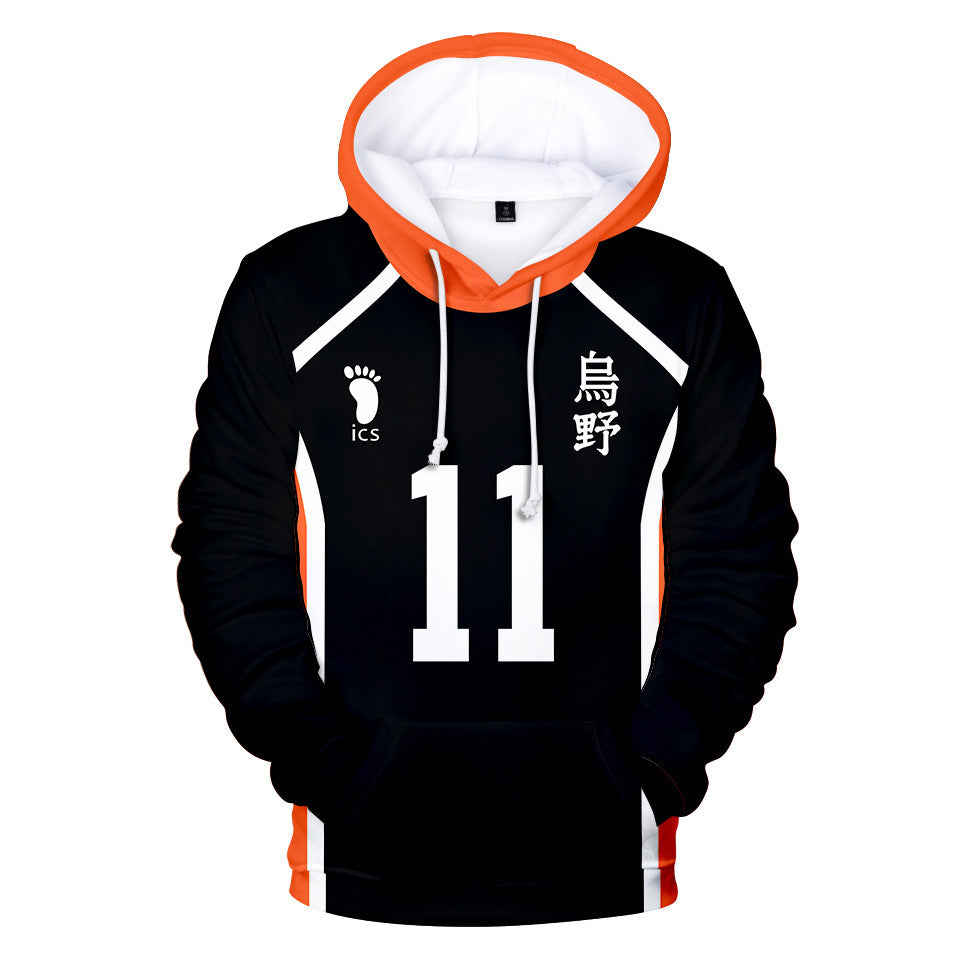 Unisex Hinata Shoyo 3D Printed Cosplay Hoodie