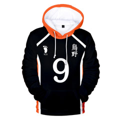 Unisex Hinata Shoyo 3D Printed Cosplay Hoodie