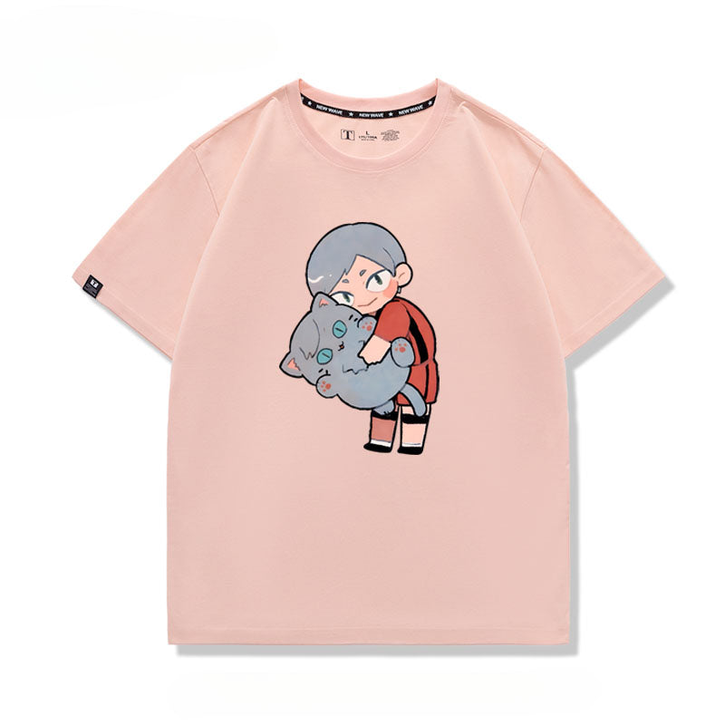 Women's Cute Anime Short-sleeved T-shirt