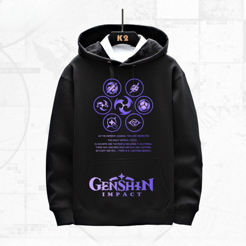 Trendy Game Graphic Printed Loose Hoodie