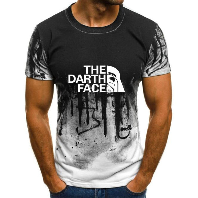 Casual Men's The Darth Face Round Neck T-shirt